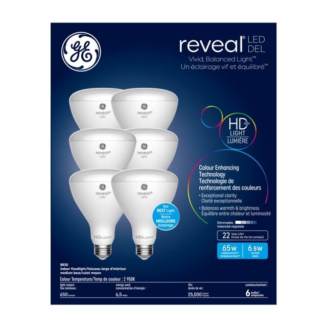 Reveal LED 65W BR30 (6-Pack) (FR)