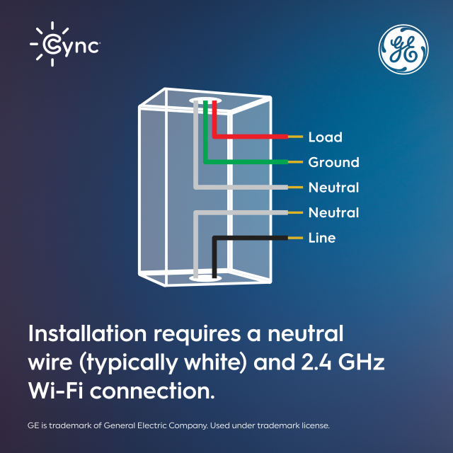GE Cync Smart Paddle Switch, Neutral Wire + Traveler Required, Bluetooth and 2.4 GHz Wi-Fi, Works with Alexa and Google Home