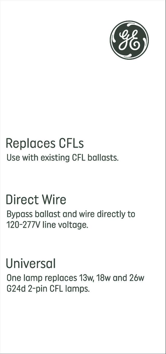 GE Plug-in LED Light Bulb, 13W/18W/26W replacement, 2-Pin G24d Base, Color Select (1 Pack)