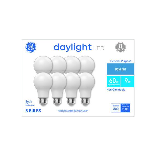GE Basic 60-Watt EQ A19 Daylight LED Light Bulb (8-Pack) GE Basic 60-Watt EQ A19 Daylight LED Light Bulb (8-Pack)
