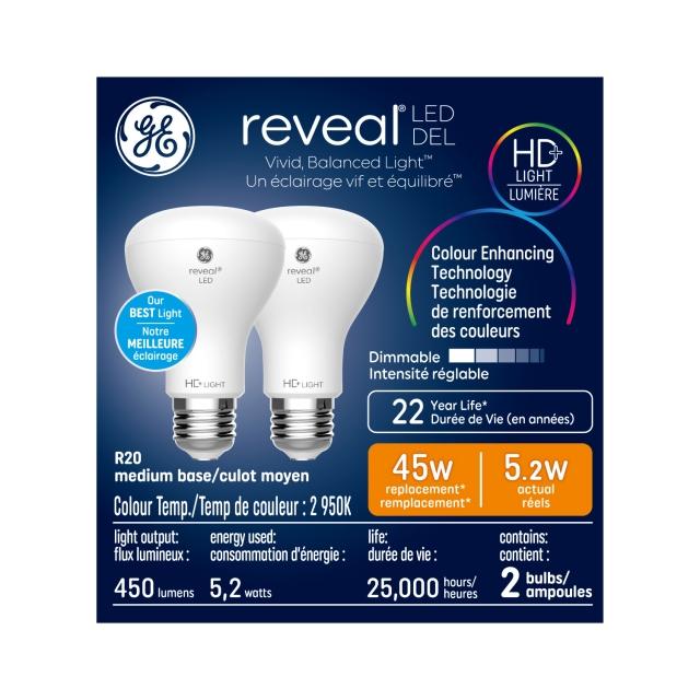 Reveal LED 45W R20 (2-Pack) (FR)