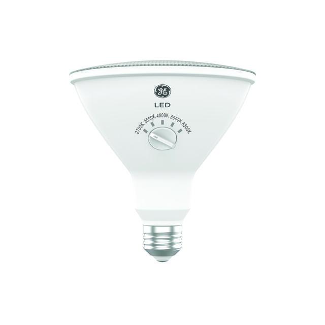GE Outdoor Style Security PAR38 LED Floodlight, 120W Replacement Light Bulb, 5 White Tone Selection (2 Pack)