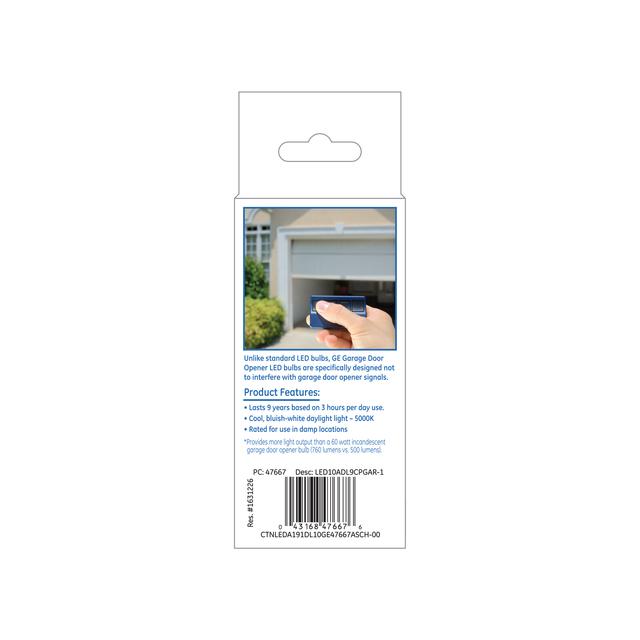 GE Classic/LED Core LED 60 Watt Replacement, Daylight, A19 Garage Door Opener Bulbs (1 Pack)