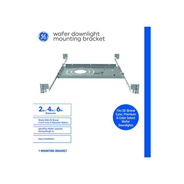 GE Wafer Downlight Mounting Bracket, Compatible with 2, 4, & 6in Wafer Light Fixtures