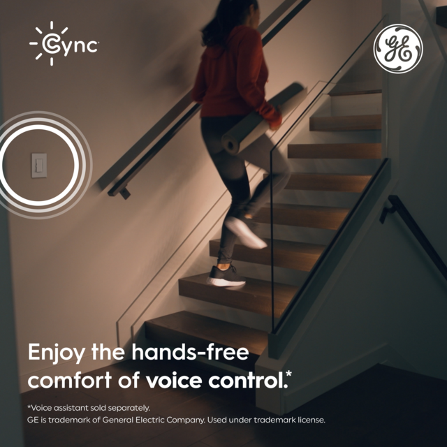 GE Cync Keypad Dimmer Smart Light Switch, Neutral + Travel Wire, Bluetooth and 2.4 GHz Wi-Fi, Works with Alexa and Google Home,