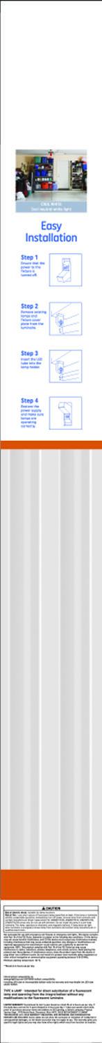 GE LED Replacement Cool White 28 Watt 47.74 Inches T12 G13 Base LED Tube 2 Pack