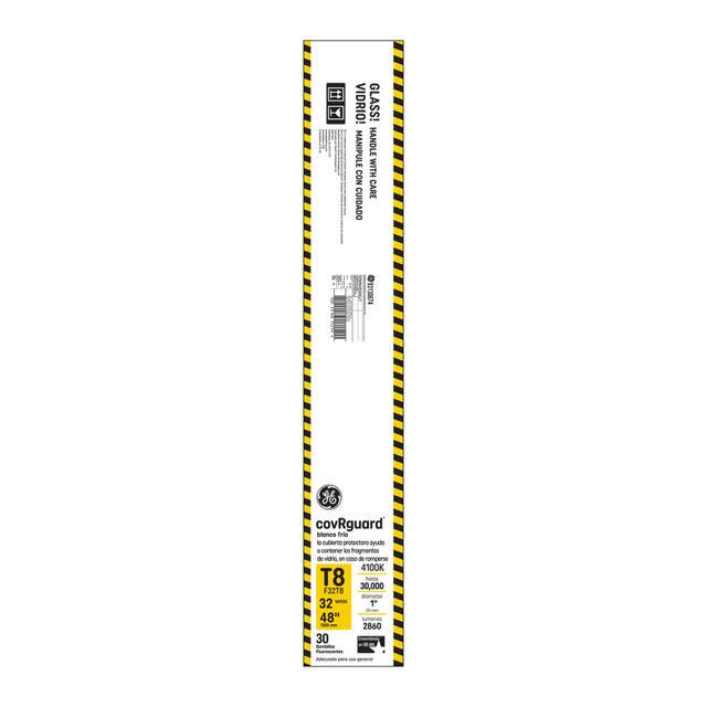 GE Cool White 32 Watt 48 Inch T8 G13 Base Fluorescent Tube 1 Pack