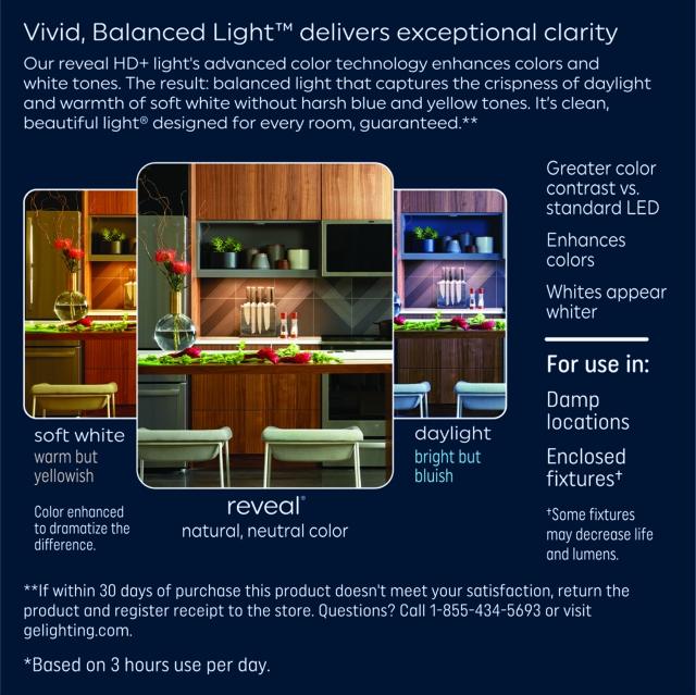 GE Reveal HD+ LED 50 Watt Replacement, Reveal, PAR16 Indoor Floodlight Bulb (1 Pack)
