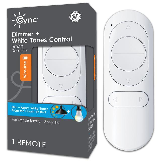 GE CYNC Smart Remote, Dimmer Remote + White Tones Control, Bluetooth Enabled, Battery Powered (1 Pack)
