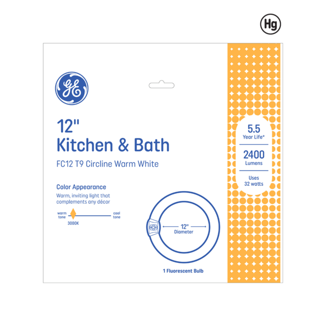 GE Warm White 32 Watt T9 G10q Base Fluorescent Tube 1 Pack