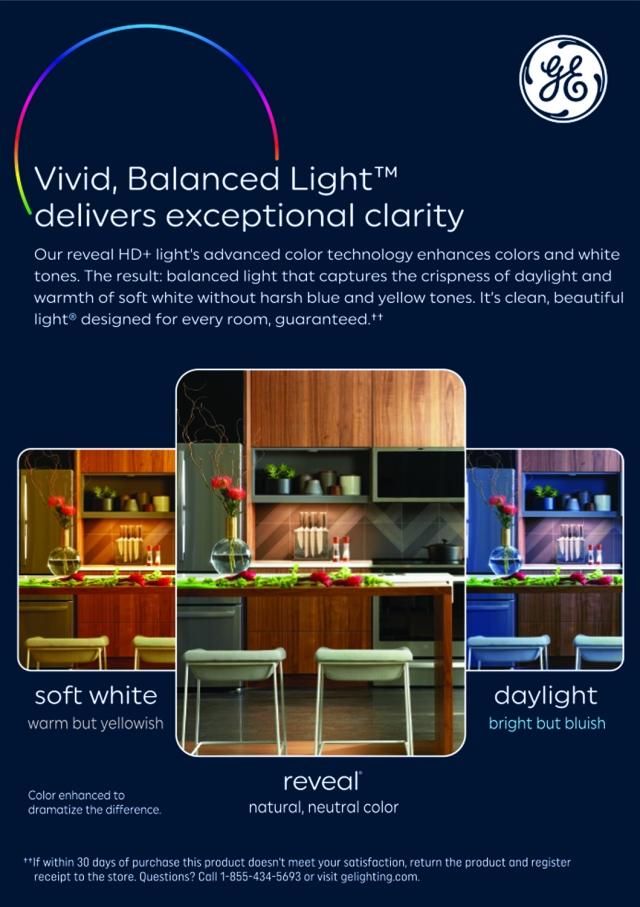 GE Reveal HD+ LED 85 Watt Replacement, Reveal, BR40 Indoor Floodlight Bulbs (1 Pack)