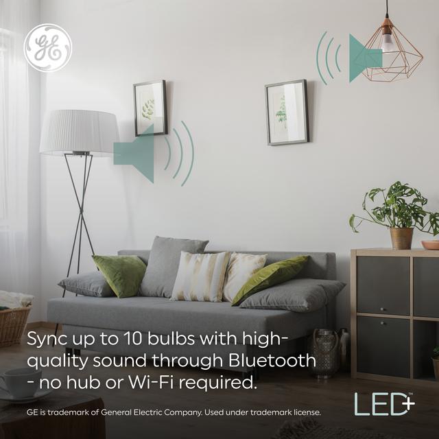 GE LED+ Speaker Lamp LED Light Bulbs,Indoor Floodlight, BR30 Bulb, 9 Watts (1 Pack)