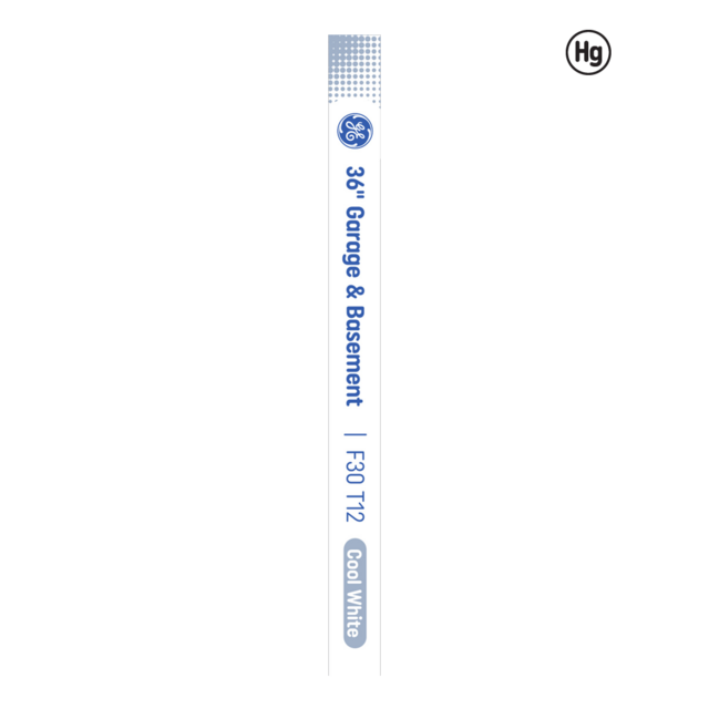 GE Cool White 30 Watt 36 Inch T12 G13 Base Fluorescent Tube 1 Pack