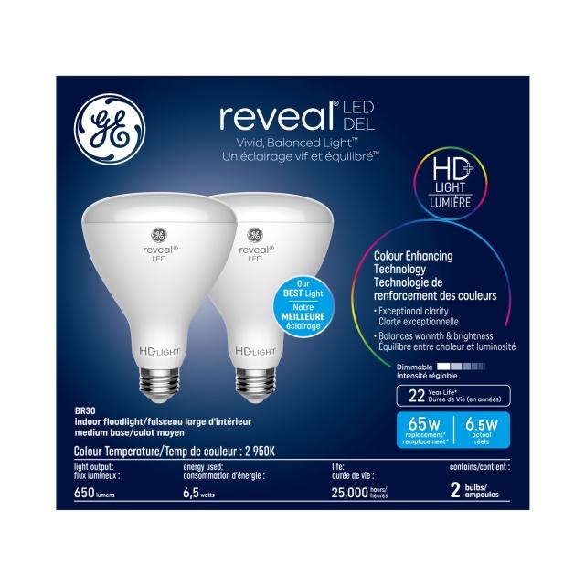 Reveal LED 65W BR30 (2-Pack) (FR)