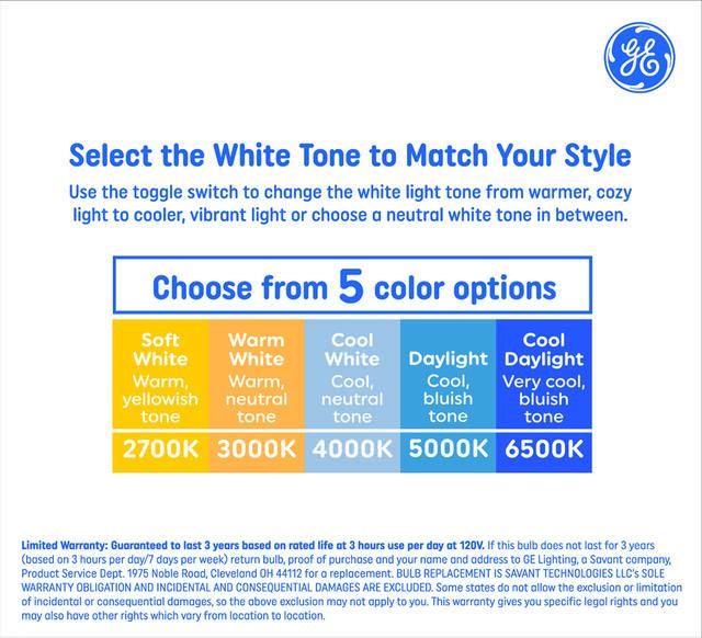 GE Color Select LED 65 Watt Replacement, BR30 Indoor Floodlight Bulbs (2 Pack)