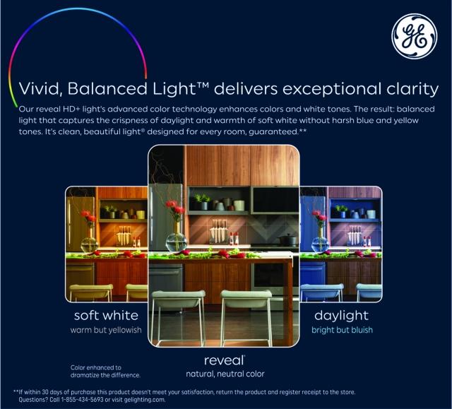 GE Reveal HD+ LED 65 Watt Replacement, Warm White, BR30 Indoor Floodlight Bulbs (2 Pack)