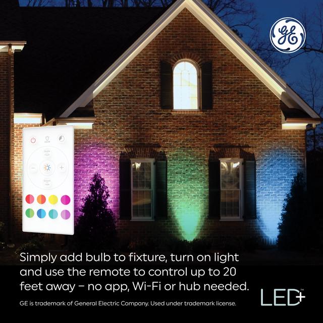 GE LED+ ColorChanging LED Outdoor Floodlights PAR38 Bulbs (1Pack)