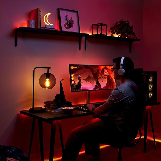 GE Cync ST19 Smart LED Light Bulb, Color Changing WiFi Light, Works With Alexa and Google Home, Edison Style Light Bulb