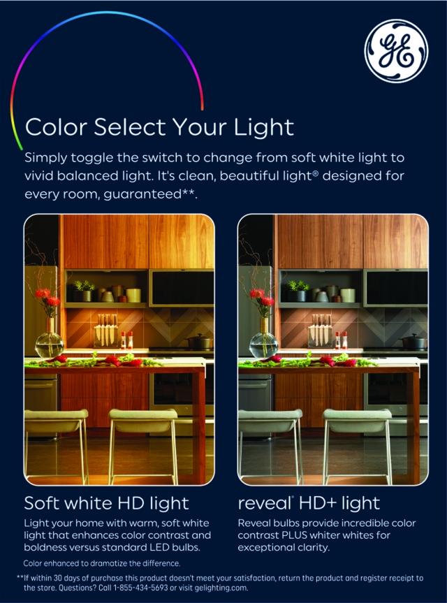 GE Reveal HD+ LED 60 Watt Replacement, Reveal + Soft White, A19 General Purpose Bulbs (4 Pack)