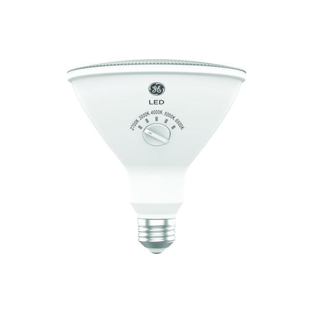 GE Outdoor Style Security PAR38 LED Floodlight, 120W Replacement Light Bulb, 5 White Tone Selection (2 Pack)