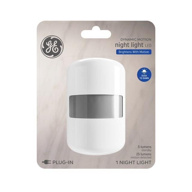 GE LED Dynamic Motion Night Light, Dusk to Dawn, Brightness with Motion (1-Pack)