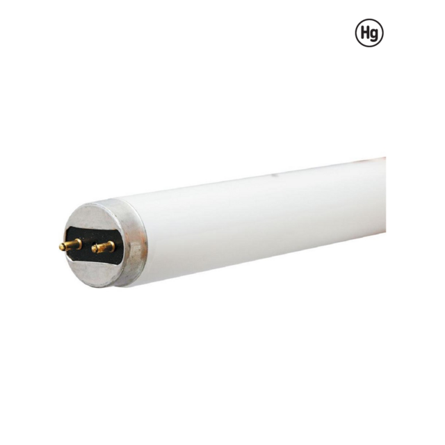 GE Warm White 17.5 Watt 24 Inch T8 G13 Base Fluorescent Tube 1 Pack