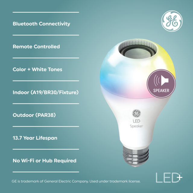 General electric 60w a19 with remote color changing led light bulb clear hot sale
