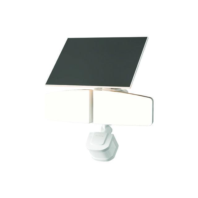 GE Outdoor Security Flood Lights, Adjustable 2-Head Light with Motion & Dusk to Dawn Sensor, Solar Light, 1800 Lumens