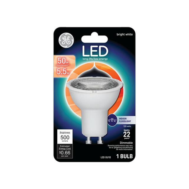 GE Classic LED 50 Watt Replacement, Bright White, MR16 Indoor Floodlight Bulb (1 Pack)