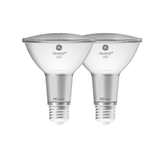 GE Reveal HD+ LED 75 Watt Replacement, Reveal, PAR30L Indoor Floodlight Bulbs (2 Pack)