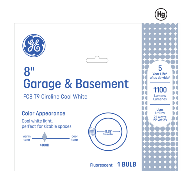 GE Cool White 22 Watt 8.50 Inch T9 G10q Base Fluorescent Tube 1 Pack