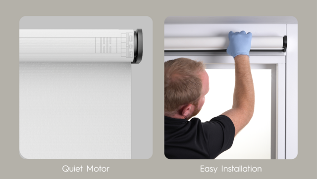 Our Smart Shades have a quiet motor and an easy installation process