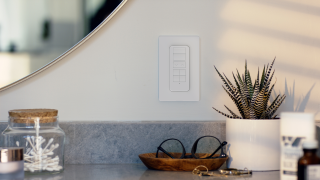 Wire-Free Smart Switch in Bathroom