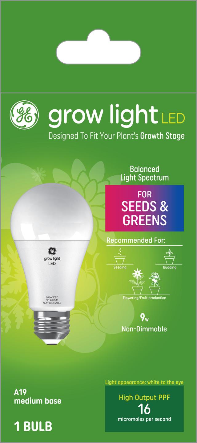 Light LED Balanced Light Spectrum 9W Seeds and Greens A19 Bulb (1-Pack)