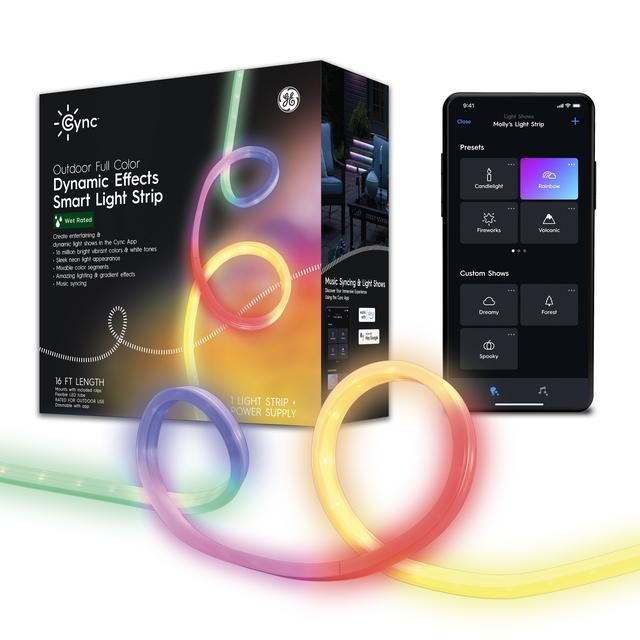 Cync Full Color Dynamic Effects Outdoor LED Light Strip (16 Foot Color Changing LED Light Strip