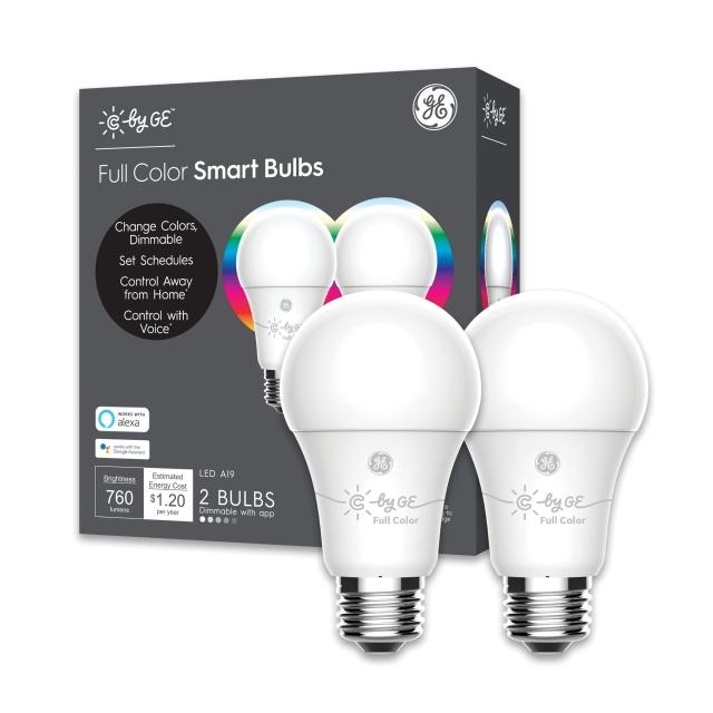 C by GE Full Color A19 Smart LED Bulbs (2-Pack)