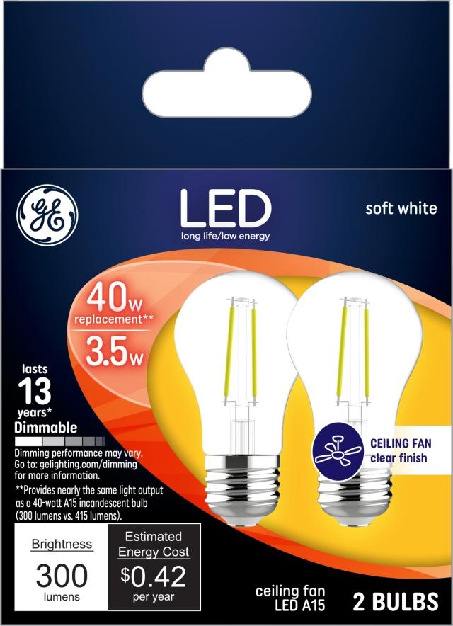 5 packages GE 40 Watt LED Replacement Decorative GLOBE Bulb 5 Watts-Soft White 