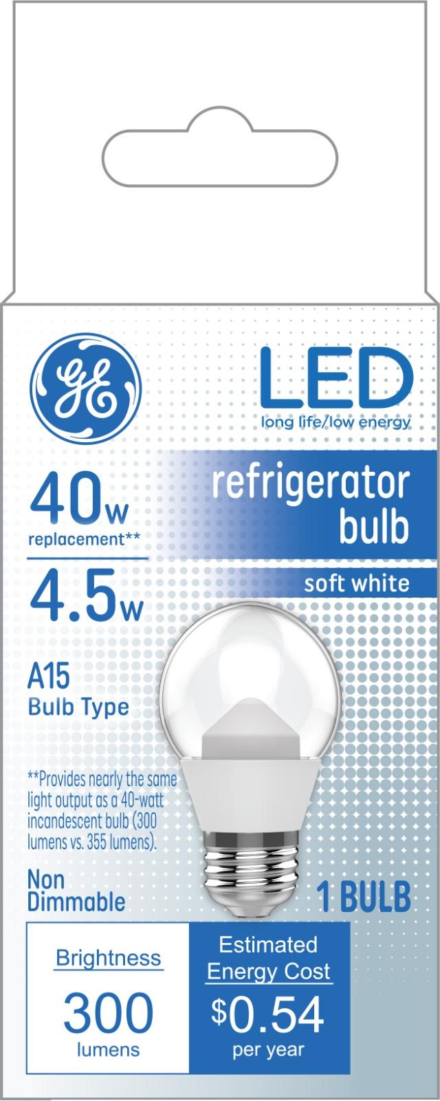 Afstoting maaien Inloggegevens GE Soft White 40W Replacement LED Light Bulb Refrigerator A15 (1-Pack)