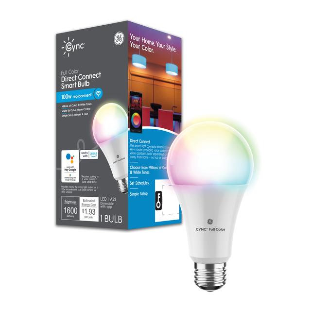 Cync Full Color Direct Connect Smart Bulb (1 LED A21 Bulb), 100W Replacement, Bluetooth/Wifi Enabled, Works With Alexa, Google Assistant Without Hub Cync Full Color Direct Connect Smart Bulb (1 LED A21 Bulb), 100W Replacement, Bluetooth/Wifi Enabled, Works With Alexa, Google Assistant Without Hub