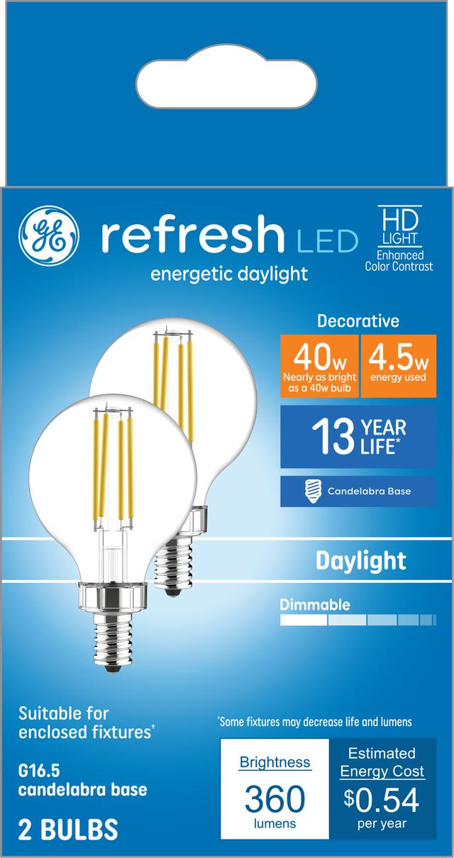 GE 16585 150G40/W G40 Decor Globe Light Bulb - Clear