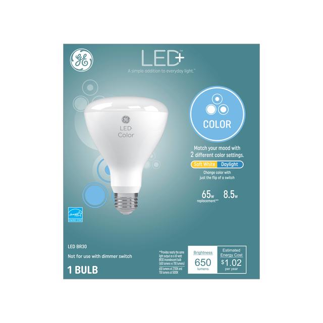 GE LED+ Color Changing LED Light Bulb, BR30 Indoor Floodlight Color