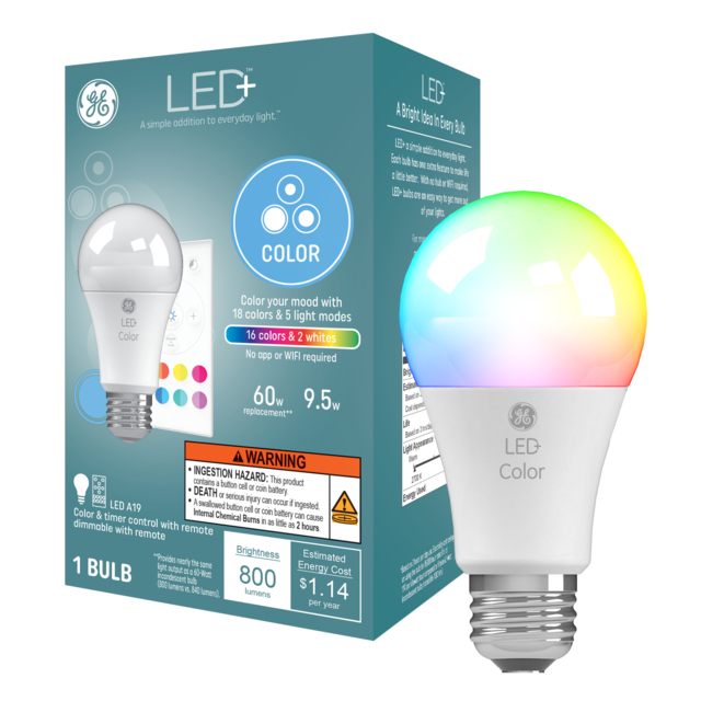 Remote control colour changing light bulb on sale