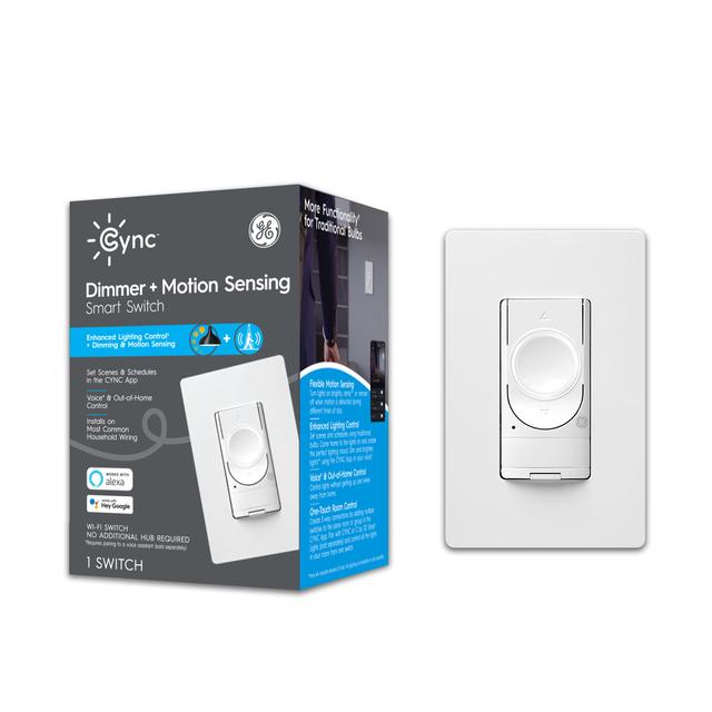 Front package of Cync 3-Wire Smart Switch - Motion-Sensing and Dimmer (1-Pack) (Packaging May Vary)