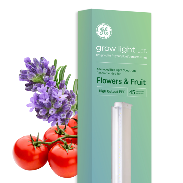 GE Grow Light for Plants, LED Plant Light Fixture for Flowers and Fruit, Integrated Light Fixture, 45 PPF, 48in