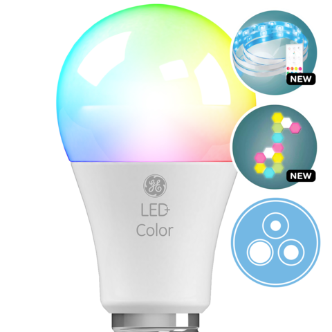 GE LED+ Bombillas que cambian de color, 18 colores y 5 modos de luz, n –  Digvice